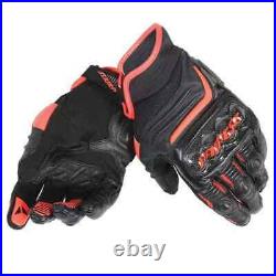 Dainese Carbon D1 Short Gloves Black/Black/ Fluo Red XLarge BRAND NEW