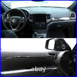 Dashboard Panel/Door Handle Cover Trim For Jeep Grand Cherokee 11+ Carbon Fiber