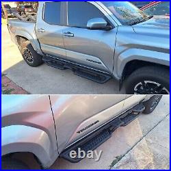 Drop Running Boards For 2024 Toyota Tacoma Double/Crew Cab Black 4Step Bar