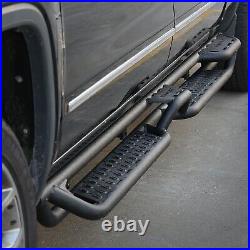 Drop Running Boards For 2024 Toyota Tacoma Double/Crew Cab Black 4Step Bar