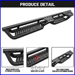 Drop Running Boards For 2024 Toyota Tacoma Double/Crew Cab Black 4Step Bar