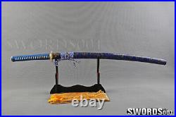 Elegant Blue Japanese Samurai Katana Functional Sharp Sword Wonderful Present