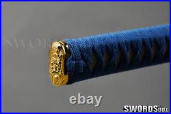 Elegant Blue Japanese Samurai Katana Functional Sharp Sword Wonderful Present