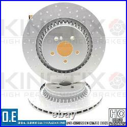 FOR MERCEDES S65 AMG REAR DIMPLED HIGH CARBON BRAKE DISCS PAIR 365mm BRAND NEW