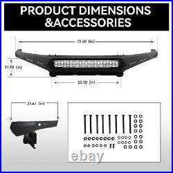 Fit 2014 2020 Toyota Tundra Front Carbon Steel Bumper With LED Corner Light