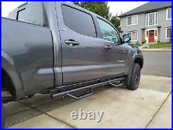 For 05-21 Toyota Tacoma Double Cab Running Boards Side Step Nerf Bar HOOP