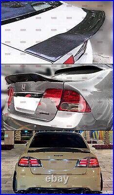 For 06-11 Honda CIVIC Sedan Fa Carbon Look R Style Duckbill Trunk Spoiler Us