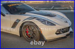For 14-19 Corvette C7 Painted CARBON FLASH Front Wheel Trim Fender Flares pair