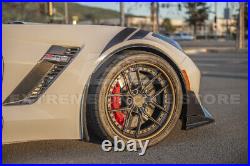 For 14-19 Corvette C7 Painted CARBON FLASH Front Wheel Trim Fender Flares pair