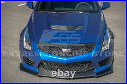 For 16-19 Cadillac ATS-V CARBON FIBER Package Front Bumper Lower Lip Splitter