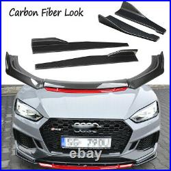 For AUDI Carbon Fiber Front Bumper Spoiler Body Kit / Side Skirt / Rear Lip