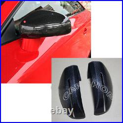 For Audi TT TTS R8 2008-2014 Real Carbon Fiber Door Side Mirror Cover Cap Add On