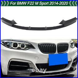 For BMW 2 Series F22 M-Sport 2014-20 Carbon Fiber Look Front Bumper Splitter Lip