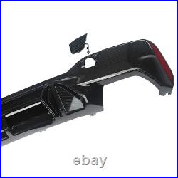For BMW G30 F90 M5 M Tech Competition Style Rear Diffuser Bumper Lip Carbon Look