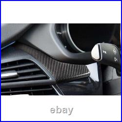 For BMW X5 X6 2014-2019 Real Carbon Fiber Interior Dashboard Overlay Cover Trim