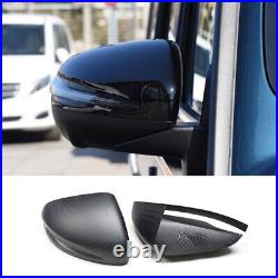 For Benz G-Class 2019-22 Matte Carbon Fiber Exterior Rear View Mirror Cover Trim