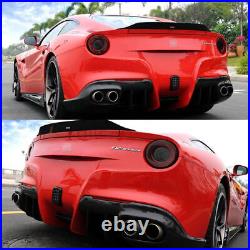 For Ferrari F12 Berlinetta Real Carbon Fiber Rear Bumper Brake Light Cover Trim