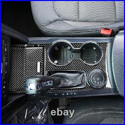 For Ford Explorer 2013-2019 6Pcs Carbon Fiber Gear Shift Box Panel Cover Trim