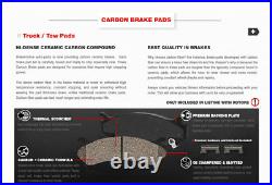 For Ford Explorer Flex Taurus Front+Rear Brake Rotors + Carbon Ceramic Pads