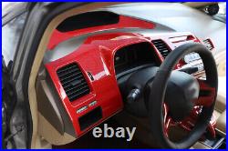 For Honda Civic 2004-2009 AT Red Carbon Fiber Interior Full Set Decoration Trim