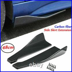 For INFINITI Q50 Carbon Fiber Front Bumper Spoiler Body Kit+Side Skirt+Rear Lip