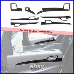For Jeep Grand Cherokee 11+ Dashboard Panel Door Handle Trim Bezels Carbon Fiber
