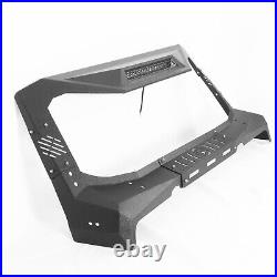 For Jeep Wrangler JK 07-18 Armor Windshield Frame Cover Visor Cowl with LED Lights