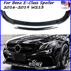 For Mercedes E Class Front Splitter Lip W213 C238 2016-2019 Carbon Fiber Style