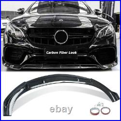 For Mercedes E Class Front Splitter Lip W213 C238 2016-2019 Carbon Fiber Style