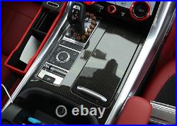 For Range Rover Sport 18-2022 Carbon Fiber Central Console Gear Shift Panel Trim