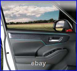 For Toyota Highlander 2020-2023 Carbon Fiber Inner Door Handle Panel Cover Trim