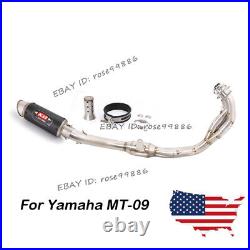 For Yamaha MT09 MT-09 20212023 Exhaust Header Pipe With Carbon Fiber Muffler
