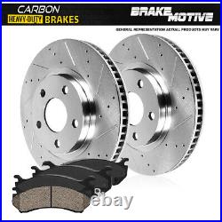 Front Brake Rotors & Carbon Ceramic Pads For Ford F150 1997 1998 2004 4WD 4X4