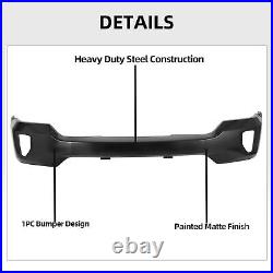Front Bumper Face Bar for 2016-2018 Chevy Silverado 1500 with Fog Light Hole Black