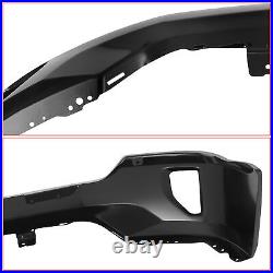 Front Bumper Face Bar for 2016-2018 Chevy Silverado 1500 with Fog Light Hole Black