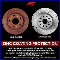 Front Drill/Slot Zinc Brake Rotors + Ceramic Pads For Infiniti Q50 14-19