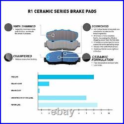 Front Kit Carbon Brake Rotors Drilled & Ceramic Pads For 2015-2020 C300, E300