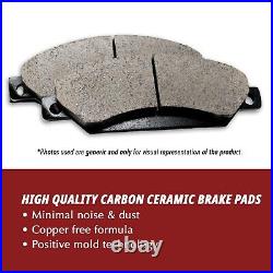 Front & Rear Brake Rotors + Ceramic Pads for 2016-2021 Chevy Cruze Volt