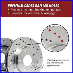 Front & Rear Drilled Brake Rotors + Pads for 2015-2020 Chevy Colorado GMC