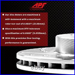 Front Zinc Drill/Slot Brake Rotors + Ceramic Pads for Nissan Altima 2007-2013