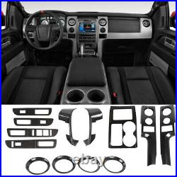 Full set Interior Decor Trim Kit Cover For Ford F150 Raptor 09-14 Carbon Fiber