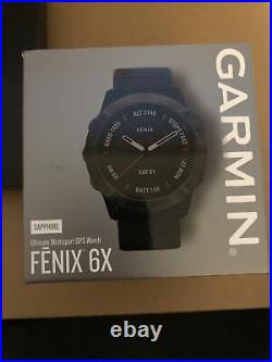 Garmin fenix 6X Sapphire GPS Multisport Watch Carbon Gray DLC Black Brand New