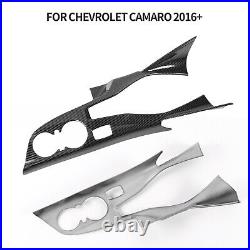 Gear Shift Cup Holder Panel Trim Bezel for Chevrolet Camaro 2016+ Carbon Fiber