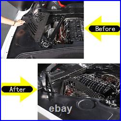 Gloss Real Carbon fiber Engine Bay Side Panel Cover Overlay For Corvette C8 20+