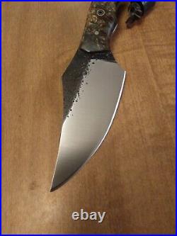 Handmade Hunting Knife, hand forged, full tang construction
