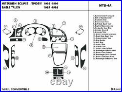Interior Carbon Fiber Dash Trim Kit for Mitsubishi Eclipse Convertible 1995-1999