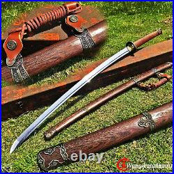 Japanese 98 Type Military Saber Katana 1095 Steel Rosewood Sharp Samurai Sword