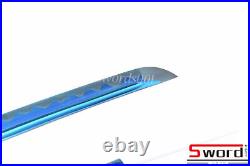 Japanese Katana Samurai Sword Full Tang Carbon steel Knife Blue purple Blade