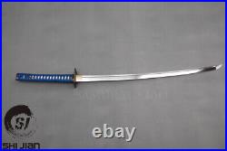 Japanese Samurai Katana Sword Carbon Steel Blade Battle Ready Sharp Square Tsuba
