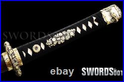 Japanese Samurai Sword Clay Hardened Real Hamon Rosewood Tachi Saya Fittings
